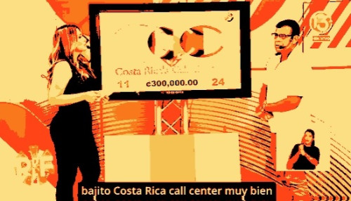 La Rueda de la Fortuna Canal 13. A supervisor at Costa Rica's Call Center wins 3,000,000 colones pay
