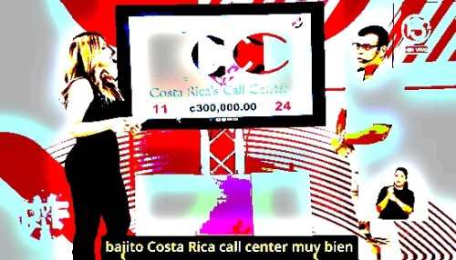 La Rueda de la Fortuna Canal 13. A supervisor at Costa Rica's Call Center wins 3,000,000 colones sta